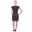 Organic Olive Leaves Pattern Hand drawn Purple Red Wine Cap Sleeve Bodycon Dress View2