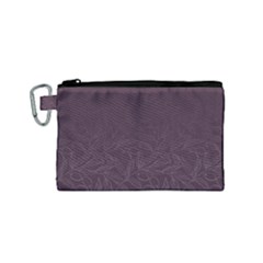 Organic Olive Leaves Pattern Hand Drawn Purple Red Wine Canvas Cosmetic Bag (small) by genx