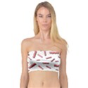 Funny Bacon Slices Pattern infidel red meat Bandeau Top View1