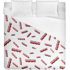 Funny Bacon Slices Pattern Infidel Red Meat Duvet Cover (king Size)