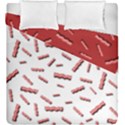 Funny Bacon Slices Pattern infidel red meat Duvet Cover Double Side (King Size) View1