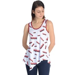 Funny Bacon Slices Pattern Infidel Red Meat Sleeveless Tunic by genx