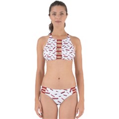 Funny Bacon Slices Pattern Infidel Red Meat Perfectly Cut Out Bikini Set by genx