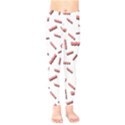 Funny Bacon Slices Pattern infidel red meat Kids  Legging View1