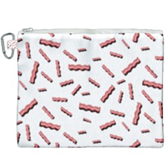 Funny Bacon Slices Pattern Infidel Red Meat Canvas Cosmetic Bag (xxxl) by genx