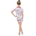 Funny Bacon Slices Pattern infidel red meat Kids  Mesh Tee and Shorts Set View2