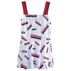 Funny Bacon Slices Pattern Infidel Red Meat Kids  Layered Skirt Swimsuit by genx