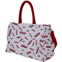 Funny Bacon Slices Pattern infidel red meat Duffel Travel Bag View1