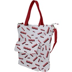 Funny Bacon Slices Pattern Infidel Red Meat Shoulder Tote Bag by genx