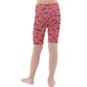 Funny Bacon Slices Pattern infidel vintage red meat background  Kids  Mid Length Swim Shorts View2