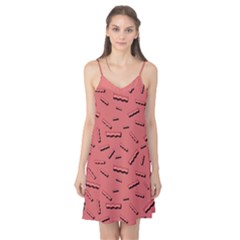 Funny Bacon Slices Pattern Infidel Vintage Red Meat Background  Camis Nightgown by genx