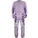 Happy Easter, Easter Egg With Flowers In Soft Violet Colors OnePiece Jumpsuit (Men)  View1