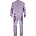 Happy Easter, Easter Egg With Flowers In Soft Violet Colors OnePiece Jumpsuit (Men)  View2