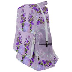 Happy Easter, Easter Egg With Flowers In Soft Violet Colors Travelers  Backpack