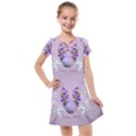 Happy Easter, Easter Egg With Flowers In Soft Violet Colors Kids  Cross Web Dress View1