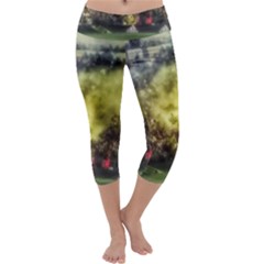 Columbus Crew Crowd, Mapfe Stadium Capri Yoga Leggings by Riverwoman