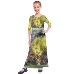 Columbus Crew Crowd, Mapfe Stadium Kids  Quarter Sleeve Maxi Dress by Riverwoman