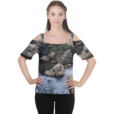 Garden Of The Phoenix Cutout Shoulder Tee by Riverwoman