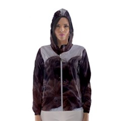 Laying In Dog Bed Women s Hooded Windbreaker