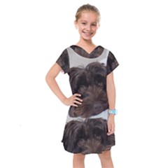 Laying In Dog Bed Kids  Drop Waist Dress by pauchesstore