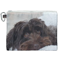 Laying In Dog Bed Canvas Cosmetic Bag (xxl) by pauchesstore