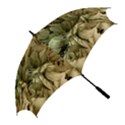 Wonderful Floral Design With Butterflies Golf Umbrellas View2