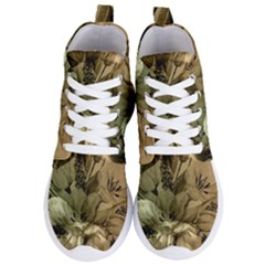 Wonderful Floral Design With Butterflies Women s Lightweight High Top Sneakers by FantasyWorld7