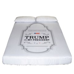 Trump Is My President Maga Label Beer Style Vintage Fitted Sheet (california King Size) by snek