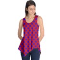 Blue Stars Pattern On Red Sleeveless Tunic View1