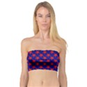 Red Stars Pattern On Blue Bandeau Top View1