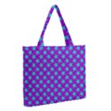 Turquoise Stars Pattern On Purple Medium Tote Bag View2