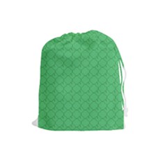 Clover Quatrefoil Pattern Drawstring Pouch (large) by emilyzragz