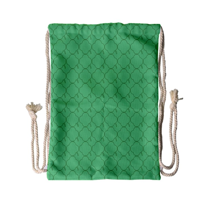 Clover Quatrefoil Pattern Drawstring Bag (Small)