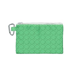 Clover Quatrefoil Pattern Canvas Cosmetic Bag (small) by emilyzragz