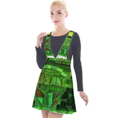 Dublin Scioto Irish Window Plunge Pinafore Velour Dress by Riverwoman