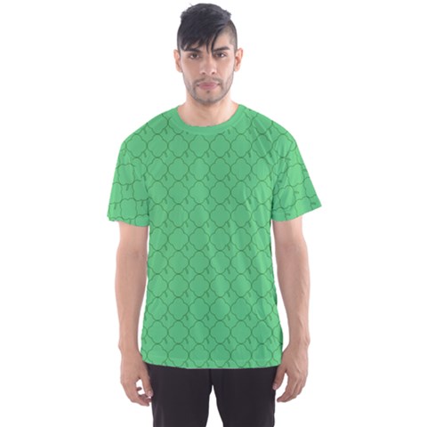 Clover Quatrefoil Pattern Men s Sports Mesh Tee by emilyzragz