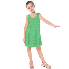 Clover Quatrefoil Pattern Kids  Sleeveless Dress by emilyzragz