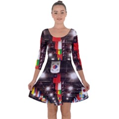 Flags Of Dublin Scioto Quarter Sleeve Skater Dress by Riverwoman