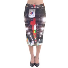 Flags Of Dublin Scioto Velvet Midi Pencil Skirt by Riverwoman