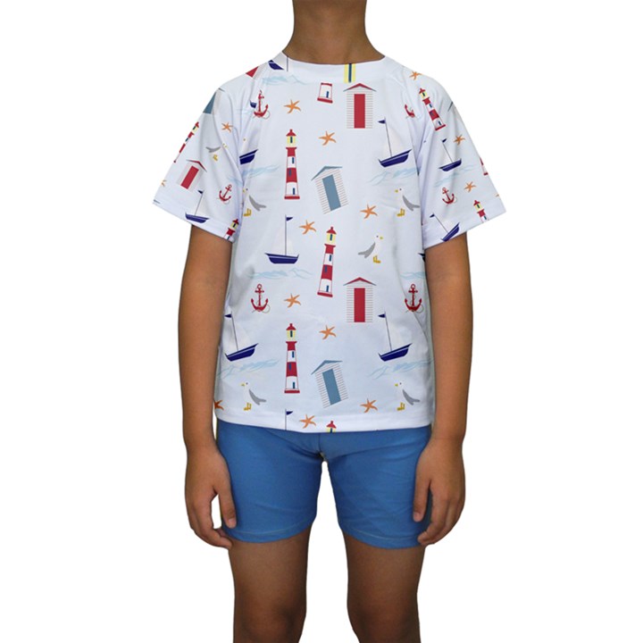 Thème Marin - Sea Kids  Short Sleeve Swimwear