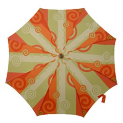 Ring Kringel Background Abstract Red Hook Handle Umbrellas (small) by Mariart