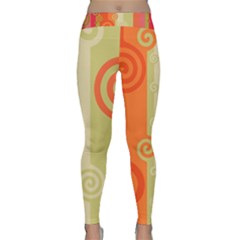 Ring Kringel Background Abstract Red Classic Yoga Leggings by Mariart