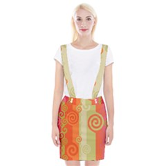 Ring Kringel Background Abstract Red Braces Suspender Skirt by Mariart