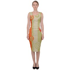 Ring Kringel Background Abstract Red Sleeveless Pencil Dress