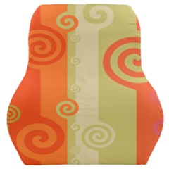 Ring Kringel Background Abstract Red Car Seat Back Cushion  by Mariart