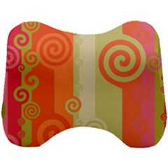 Ring Kringel Background Abstract Red Head Support Cushion by Mariart