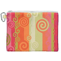 Ring Kringel Background Abstract Red Canvas Cosmetic Bag (xxl)