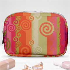 Ring Kringel Background Abstract Red Make Up Pouch (small) by Mariart