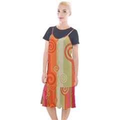 Ring Kringel Background Abstract Red Camis Fishtail Dress