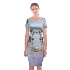 Easter Egg With Flowers Classic Short Sleeve Midi Dress by FantasyWorld7